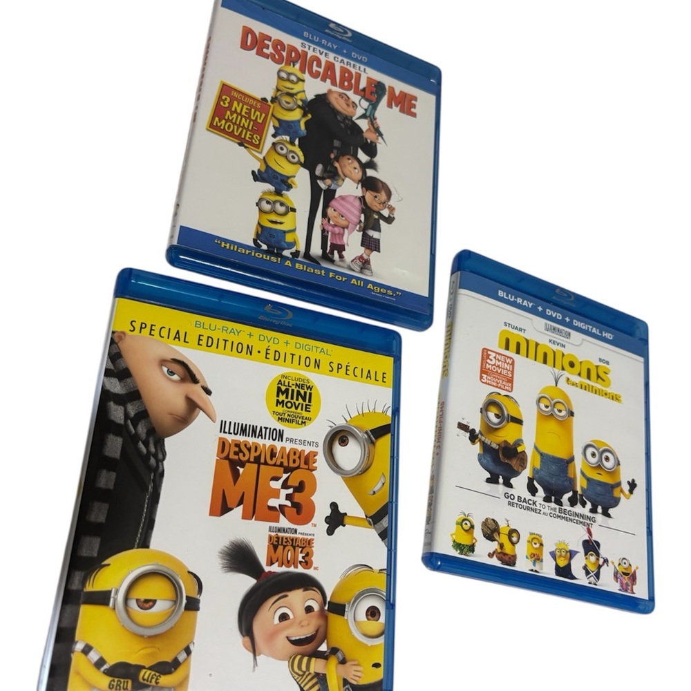Despicable Me & Minions Blu-ray Movie Bundle (3 Movies)